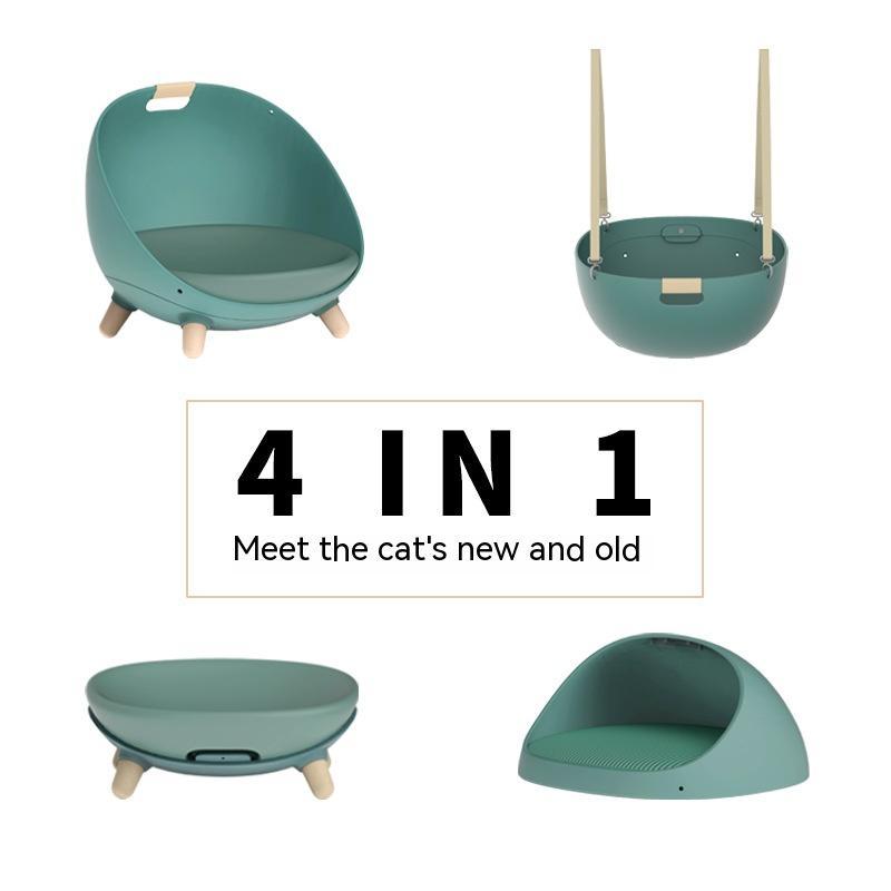 Four Seasons Cat & Small Dog Pet Bed – Soft Plush Nest for Indoor Cats, Puppies & Small Pets | Warm & Breathable All-Season Pet Cushion
