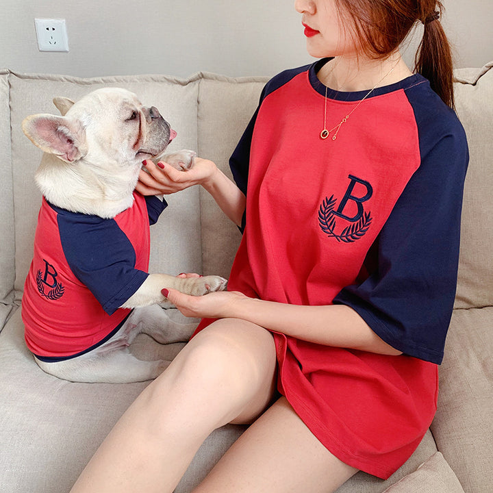 Dog clothing, short-sleeve parent-child clothing