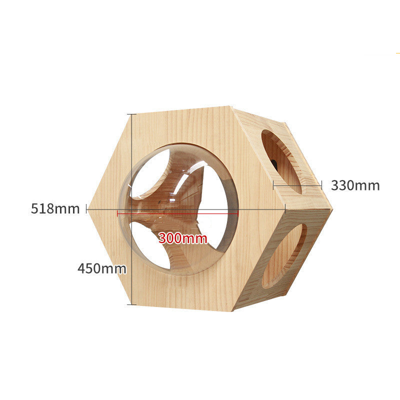 Wall-Mounted Solid Wood Cat Climbing Platform & Ladder