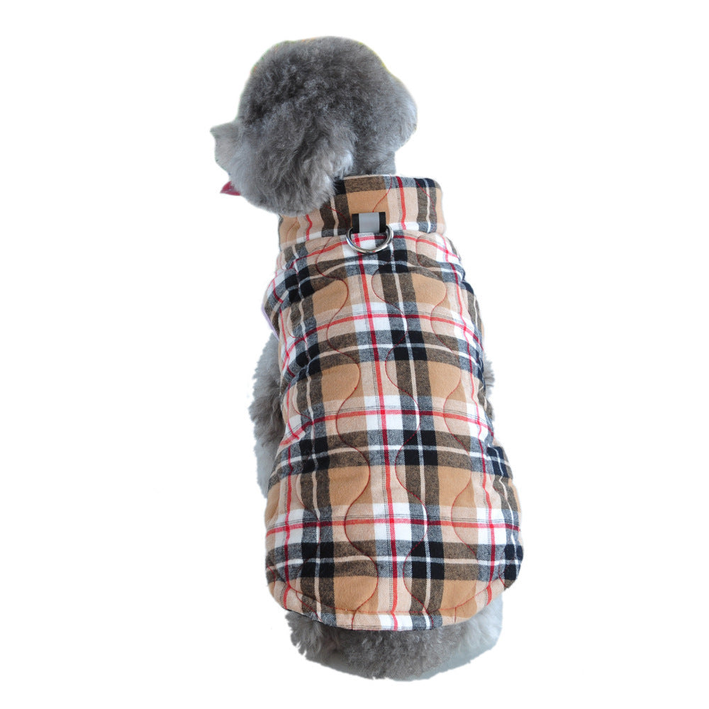 Cozy Plaid Dog Jacket