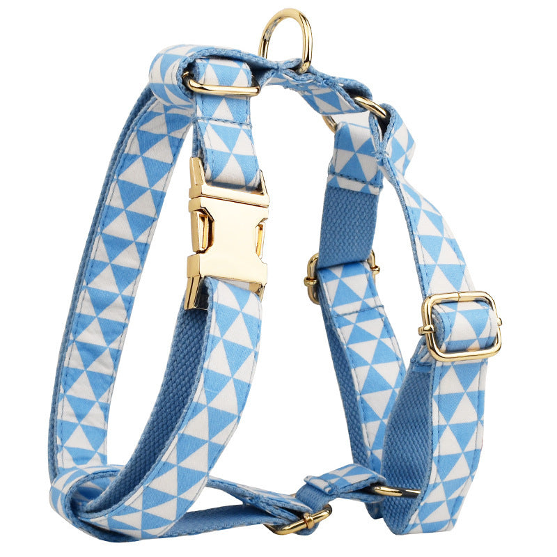 Blue Triangular Rope Bow Vest for Dogs