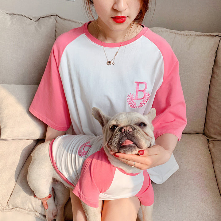 Dog clothing, short-sleeve parent-child clothing