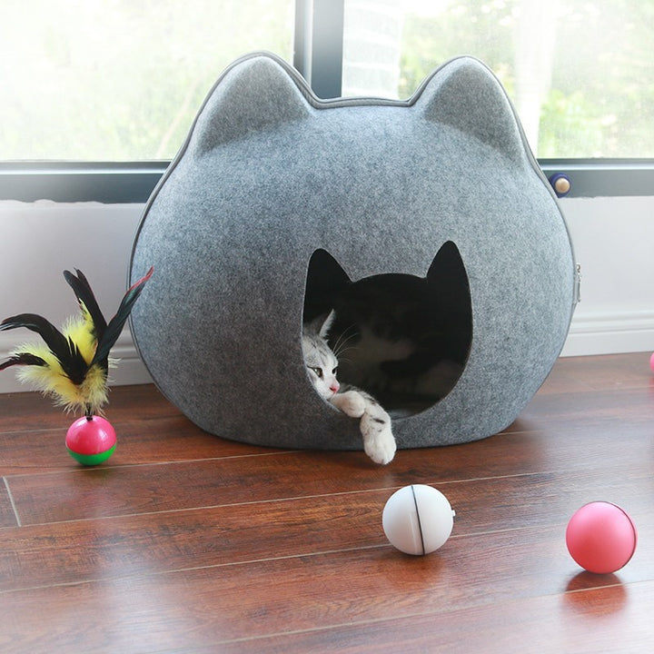 Enclosed Cat Litter Box House – Modern Cat Bed Villa with Hidden Litter Compartment | Multi-Functional Cat Furniture