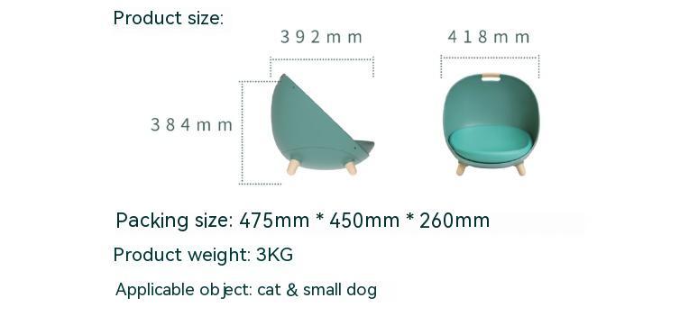 Four Seasons Cat & Small Dog Pet Bed – Soft Plush Nest for Indoor Cats, Puppies & Small Pets | Warm & Breathable All-Season Pet Cushion