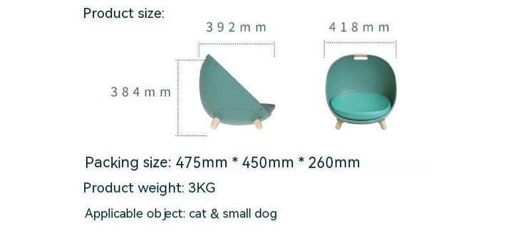 Four Seasons Cat & Small Dog Pet Bed – Soft Plush Nest for Indoor Cats, Puppies & Small Pets | Warm & Breathable All-Season Pet Cushion