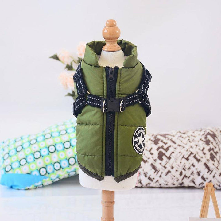 Winter Adventure Dog Coat: Waterproof, Harness-Compatible, And Stylish Pet Clothing-3
