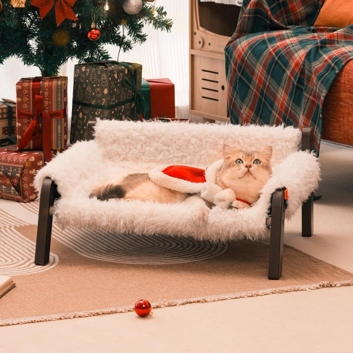 Washable Small Dog Bed For Kittens & Puppies Beige Brown