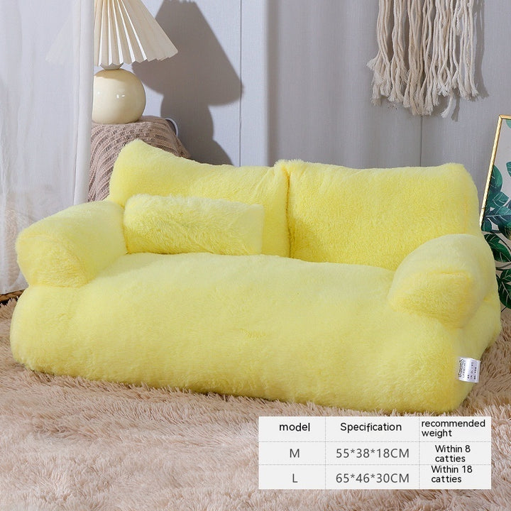 Luxury Cat Bed Sofa – Warm Plush Pet Nest for Cats & Small Dogs | Cozy Winter Puppy Bed