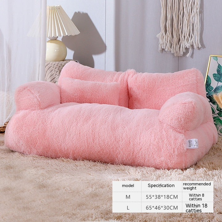 Luxury Cat Bed Sofa – Warm Plush Pet Nest for Cats & Small Dogs | Cozy Winter Puppy Bed
