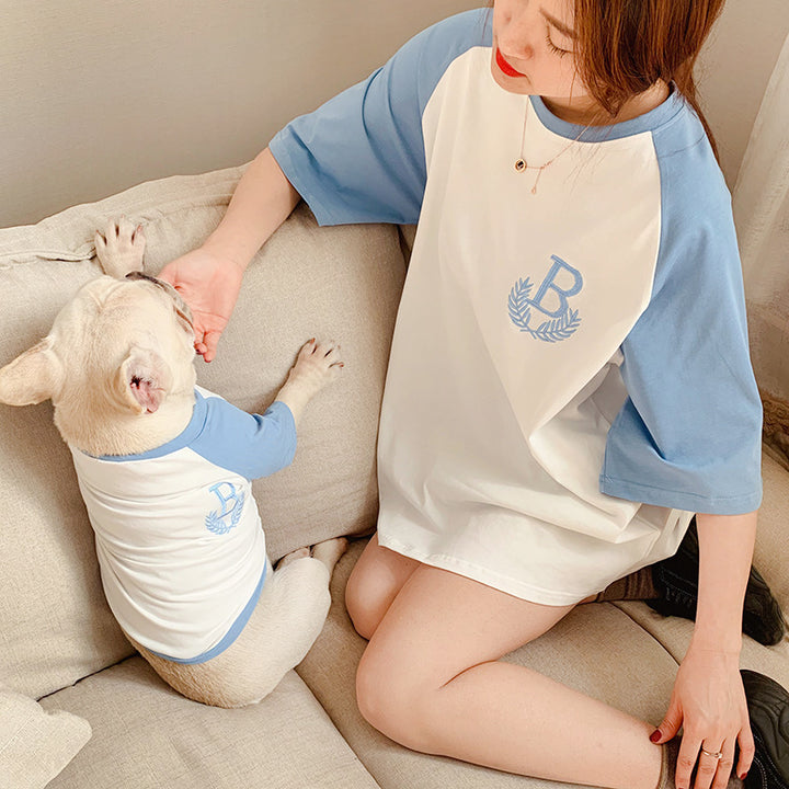 Dog clothing, short-sleeve parent-child clothing