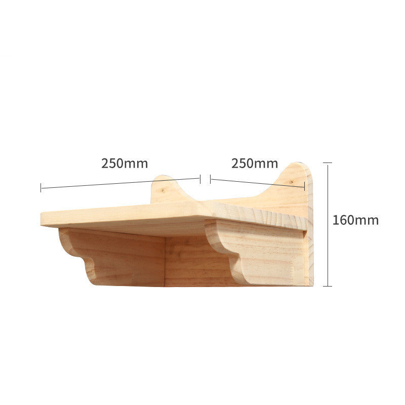 Wall-Mounted Solid Wood Cat Climbing Platform & Ladder