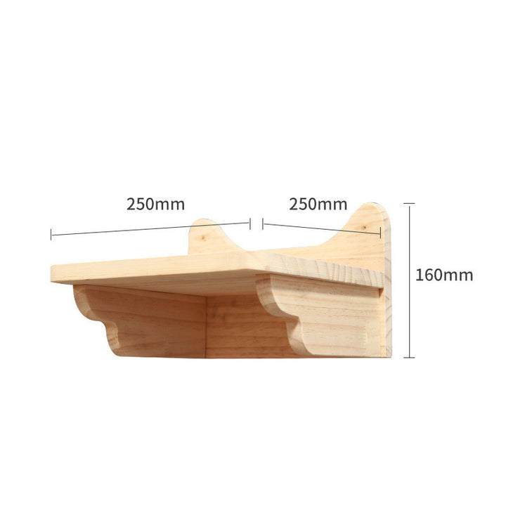 Wall-Mounted Solid Wood Cat Climbing Platform & Ladder
