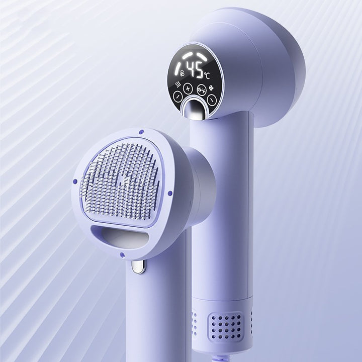 Smart Pet Hair Dryer & Comb – Silent, Safe Grooming Tool for Dogs & Cats