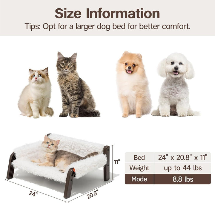 Washable Small Dog Bed For Kittens & Puppies Beige Brown
