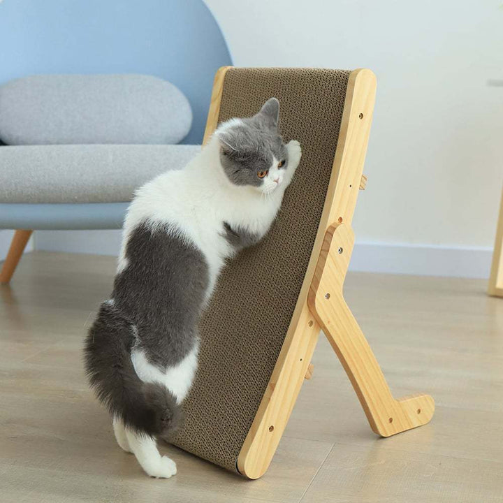 Adjustable Cat Bed with Replaceable Corrugated Scratching Pad