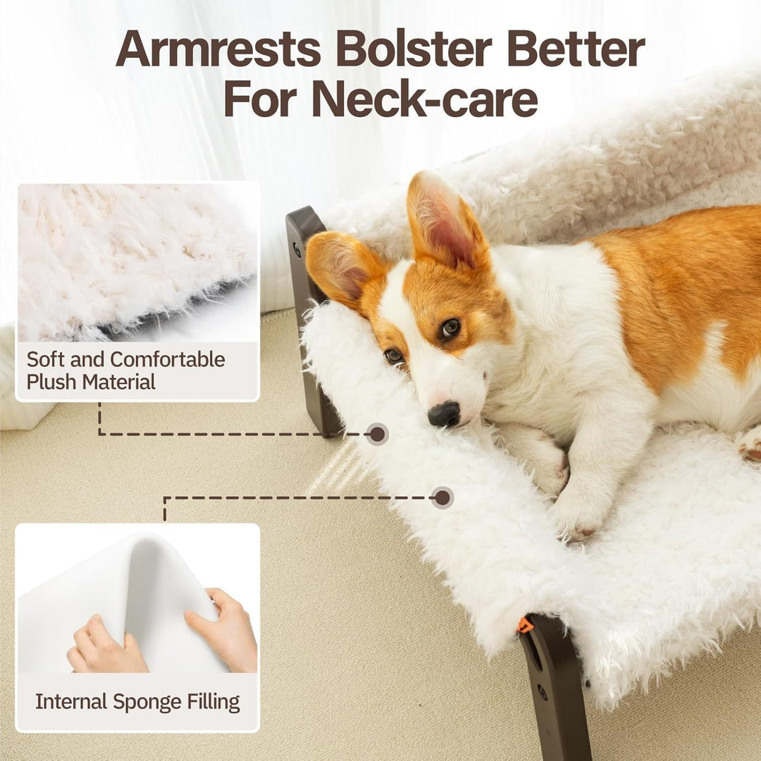 Washable Small Dog Bed For Kittens & Puppies Beige Brown