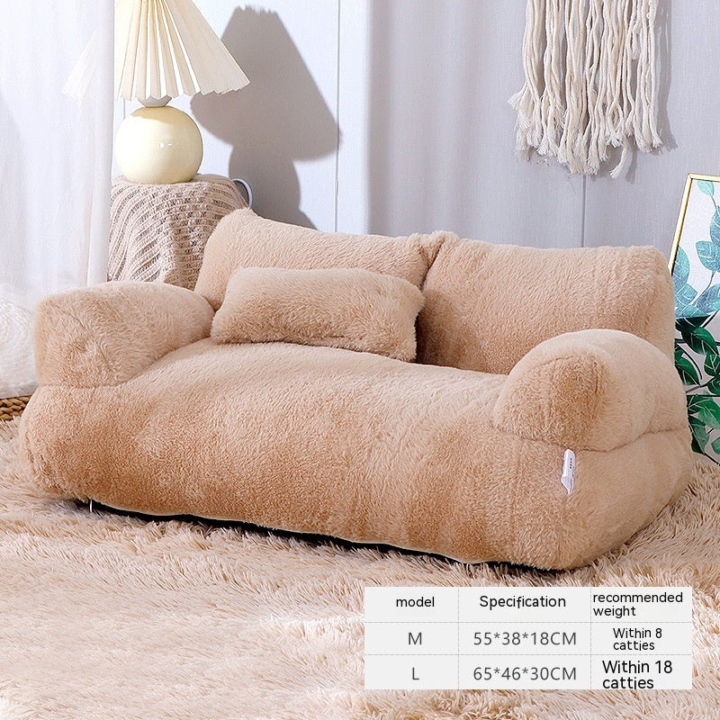 Luxury Cat Bed Sofa – Warm Plush Pet Nest for Cats & Small Dogs | Cozy Winter Puppy Bed