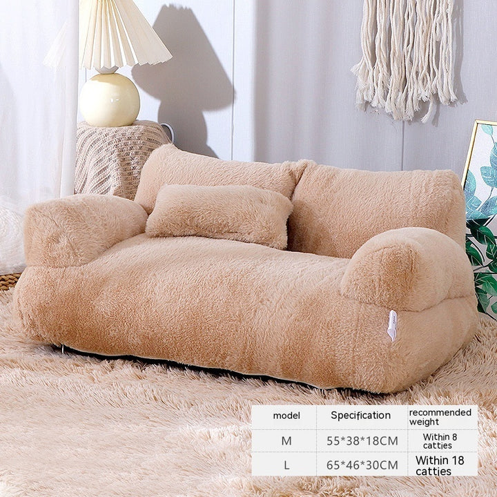 Luxury Cat Bed Sofa – Warm Plush Pet Nest for Cats & Small Dogs | Cozy Winter Puppy Bed