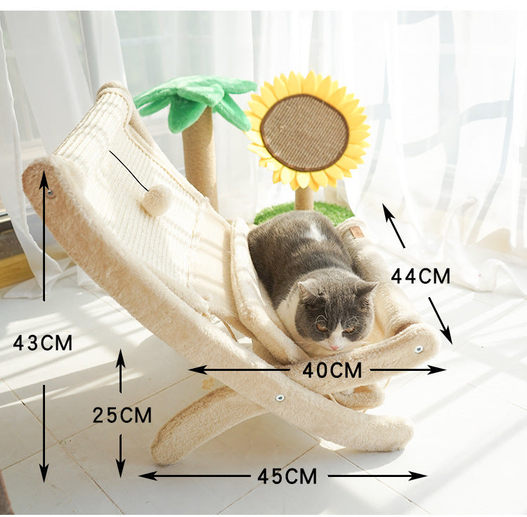 Cat Sofa Bed – Cozy Sunbathing Chair for Cats & Kittens | Soft Pet Lounger Couch for Indoor Rest & Relaxation