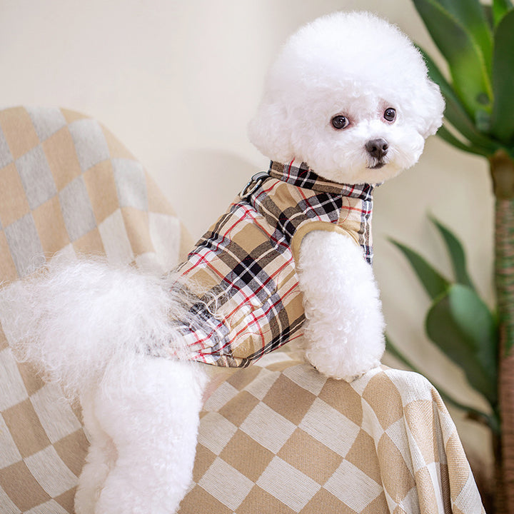 Cozy Plaid Dog Jacket