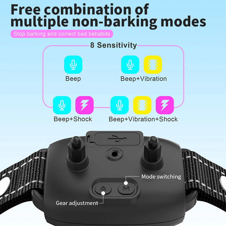 Smart Automatic Anti-Barking Dog Collar Rechargeable, Waterproof Collar For Dogs