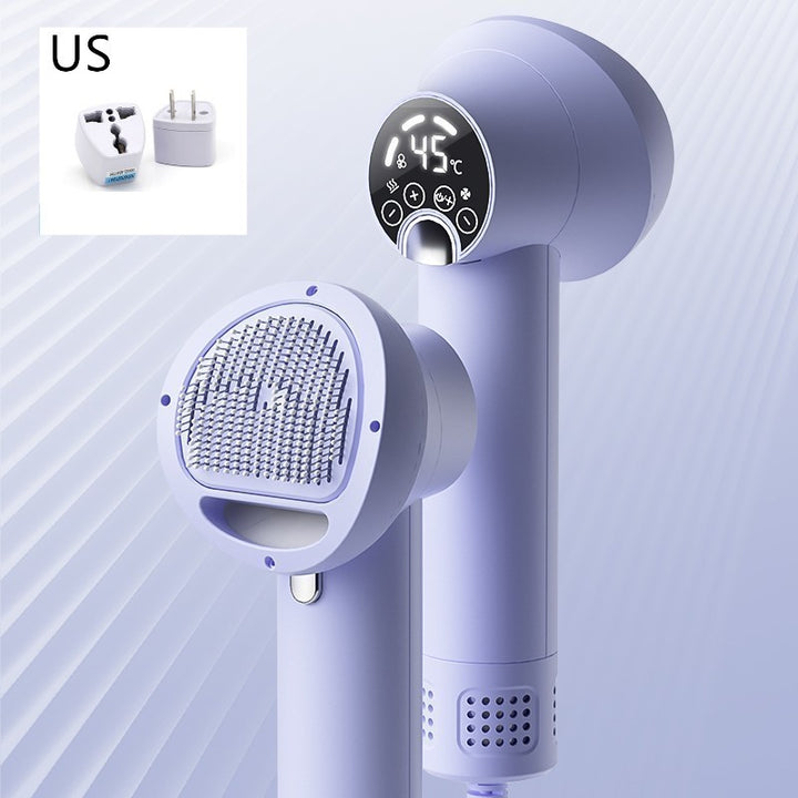 Smart Pet Hair Dryer & Comb – Silent, Safe Grooming Tool for Dogs & Cats