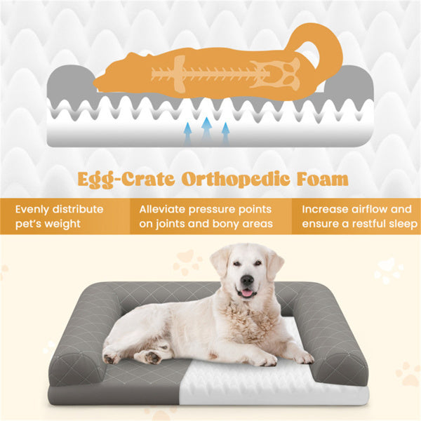 36" Orthopedic Memory Foam Dog Bed – Supportive Washable Pet Mattress for Medium & Large Dogs | Amazon Shipping Only (No Weekend Delivery)