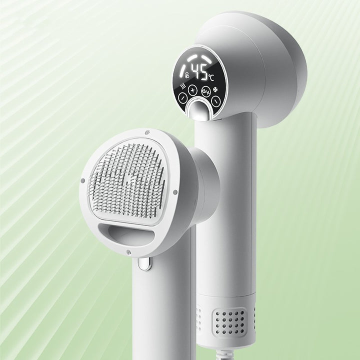 Smart Pet Hair Dryer & Comb – Silent, Safe Grooming Tool for Dogs & Cats