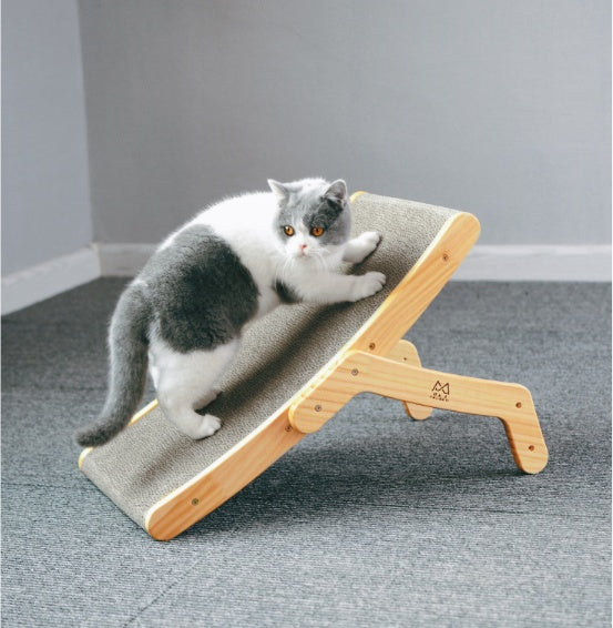 Adjustable Cat Bed with Replaceable Corrugated Scratching Pad