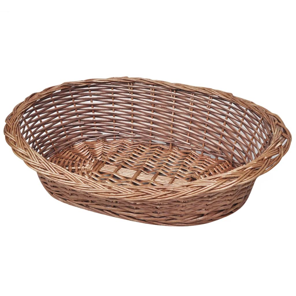 vidaXL Willow Dog Basket/Pet Bed Sofa Couch Comfy Dog Sleep Nest Cave Natural-0