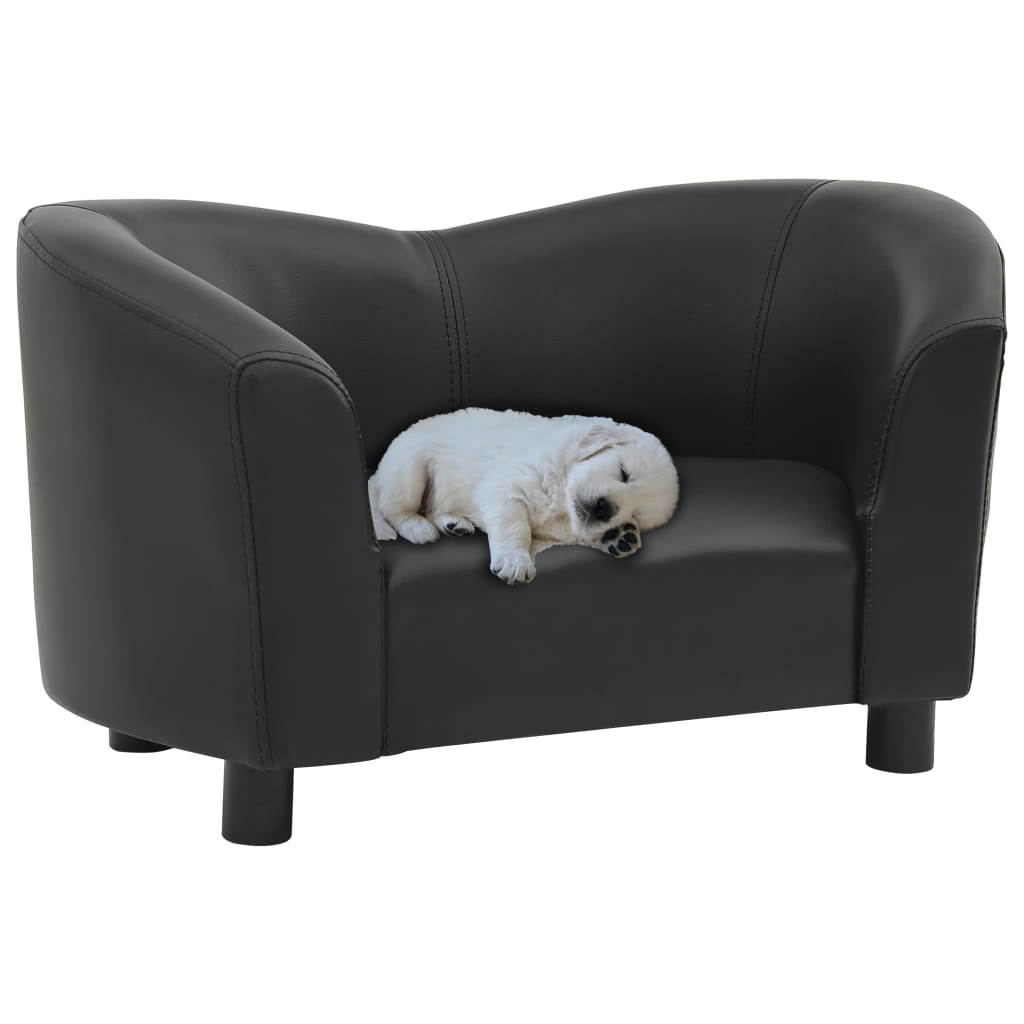 vidaXL Dog Sofa Dog Bed Foam Pet Puppy Couch with Washable Cover Faux Leather-5