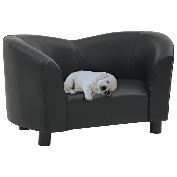 vidaXL Dog Sofa Dog Bed Foam Pet Puppy Couch with Washable Cover Faux Leather-5