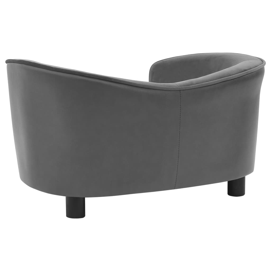 vidaXL Dog Sofa Puppy Couch Bed with Washable Cover Plush and Faux Leather-0