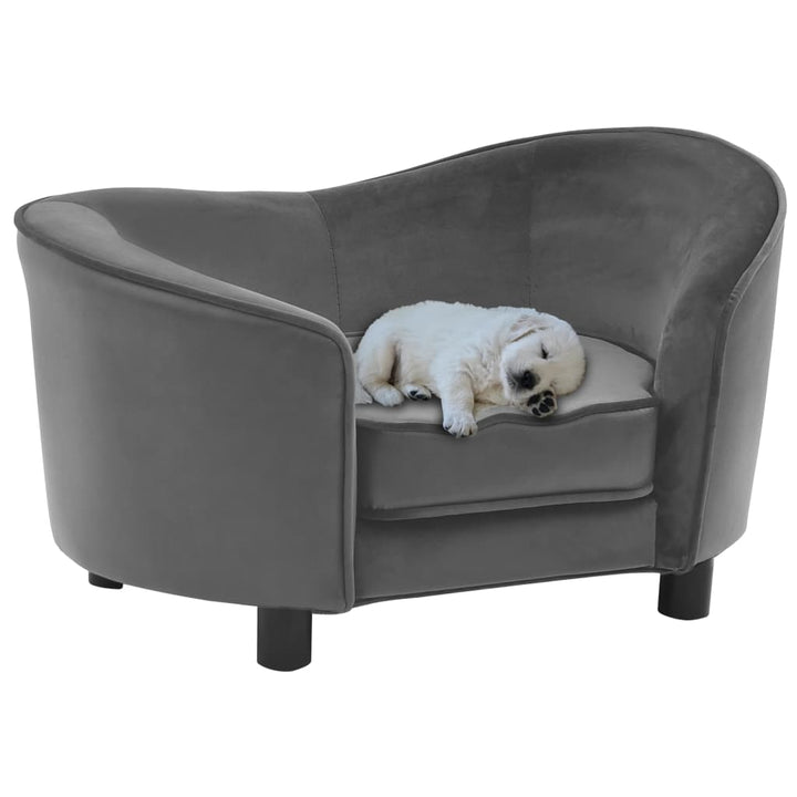 vidaXL Dog Sofa Puppy Couch Bed with Washable Cover Plush and Faux Leather-8