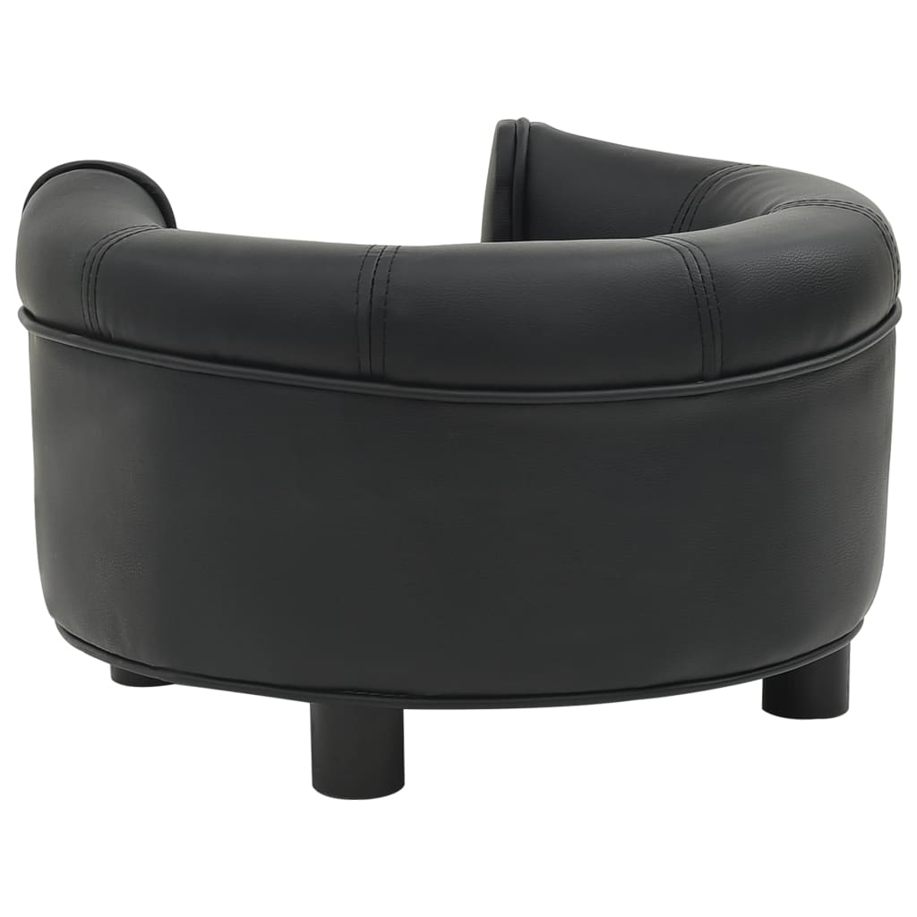 vidaXL Dog Sofa Puppy Couch Bed with Washable Cover Plush and Faux Leather-0