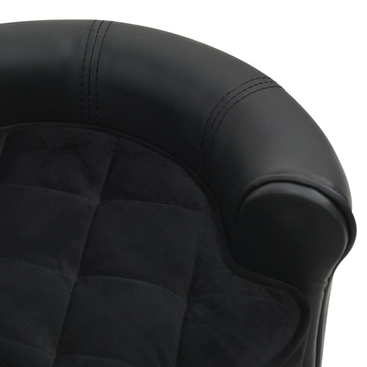 vidaXL Dog Sofa Puppy Couch Bed with Washable Cover Plush and Faux Leather-4
