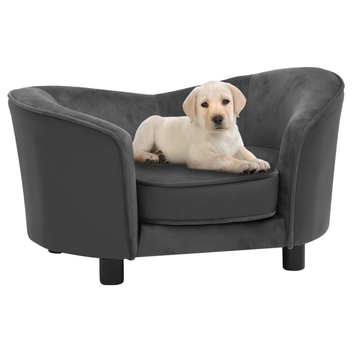vidaXL Dog Sofa Puppy Couch Bed with Washable Cover Plush and Faux Leather-7