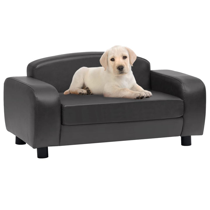 vidaXL Dog Sofa Dog Bed Foam Pet Puppy Couch with Washable Cover Faux Leather-7