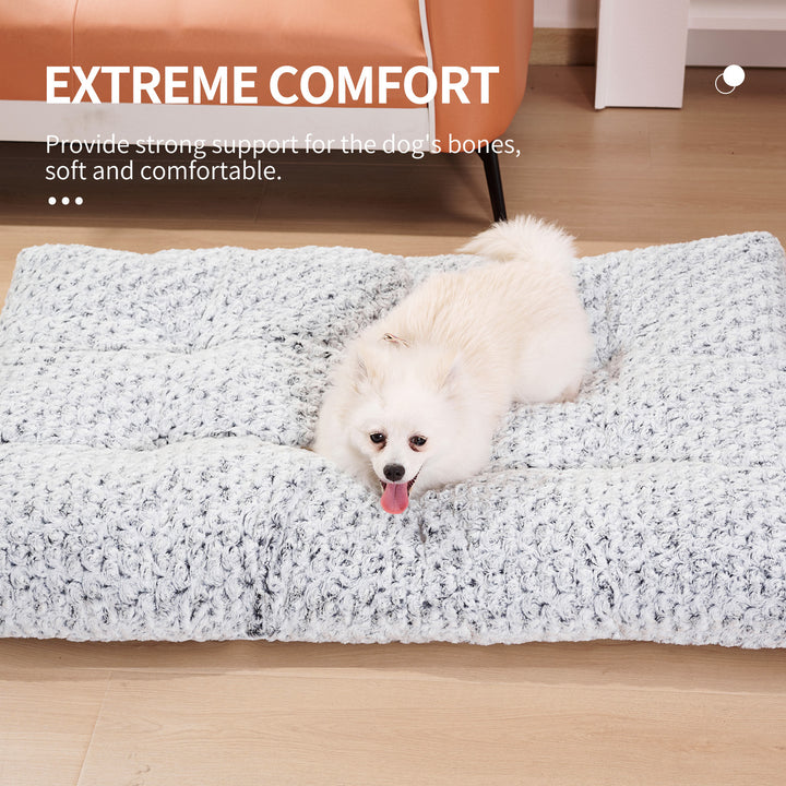 Washable Dog Bed Deluxe Plush Dog Crate Bed,,Rose Velvet Dog Beds For Small, Medium, Large Dogs