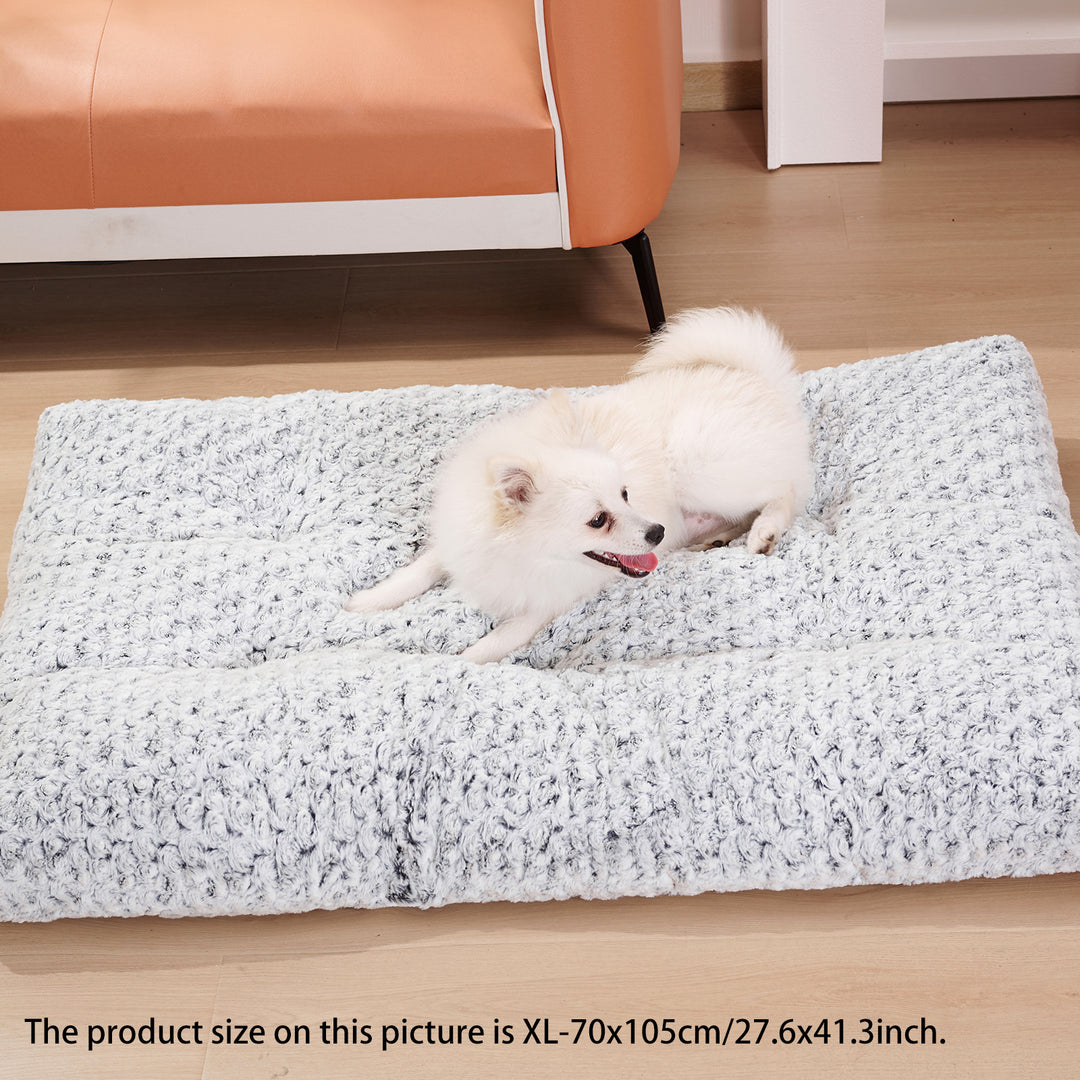 Washable Dog Bed Deluxe Plush Dog Crate Bed,,Rose Velvet Dog Beds For Small, Medium, Large Dogs