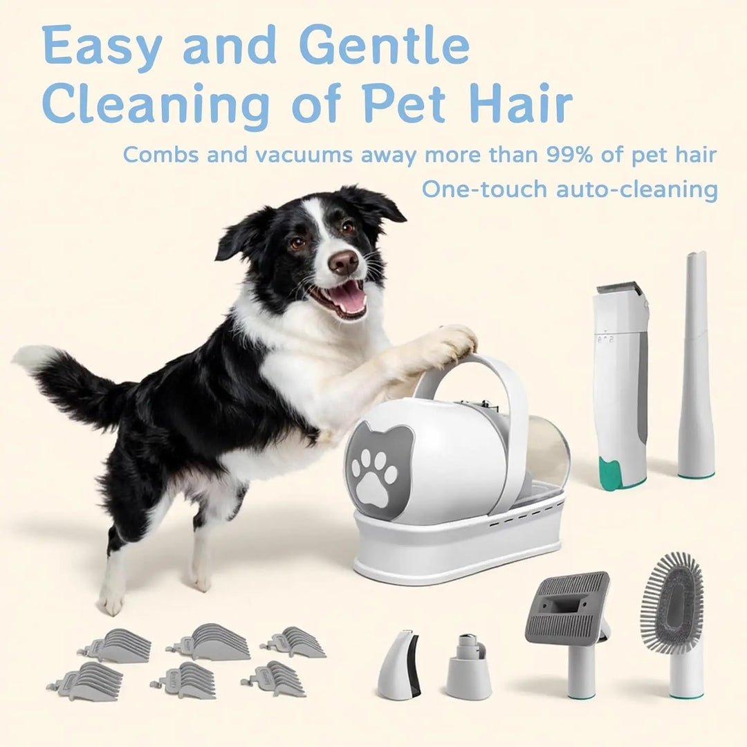7-in-1 Dog Grooming Vacuum Kit with Clippers and Trimmer