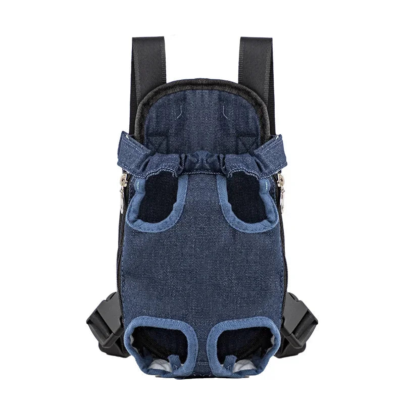 Upgraded Adjustable Cat & Dog Carrier Backpack – Portable Pet Travel Bag for Outdoor Hiking, Camping & Chest Carry