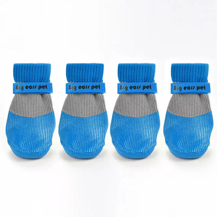 2 Pairs Anti-Slip Waterproof Dog Socks Shoes Outdoor