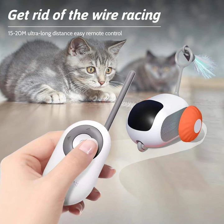 Interactive Smart Cat Toy Car with Remote Control