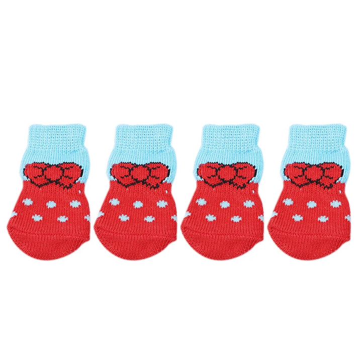 4Pcs Warm Puppy Dog Shoes