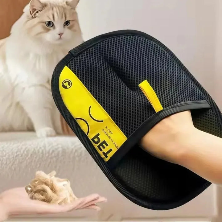 Portable Pet Hair Remover Gloves for Clothes and Furniture