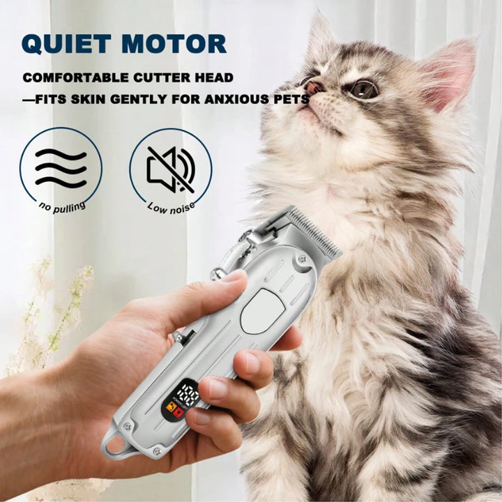 USB Rechargeable Pet Hair Clipper with LCD Display