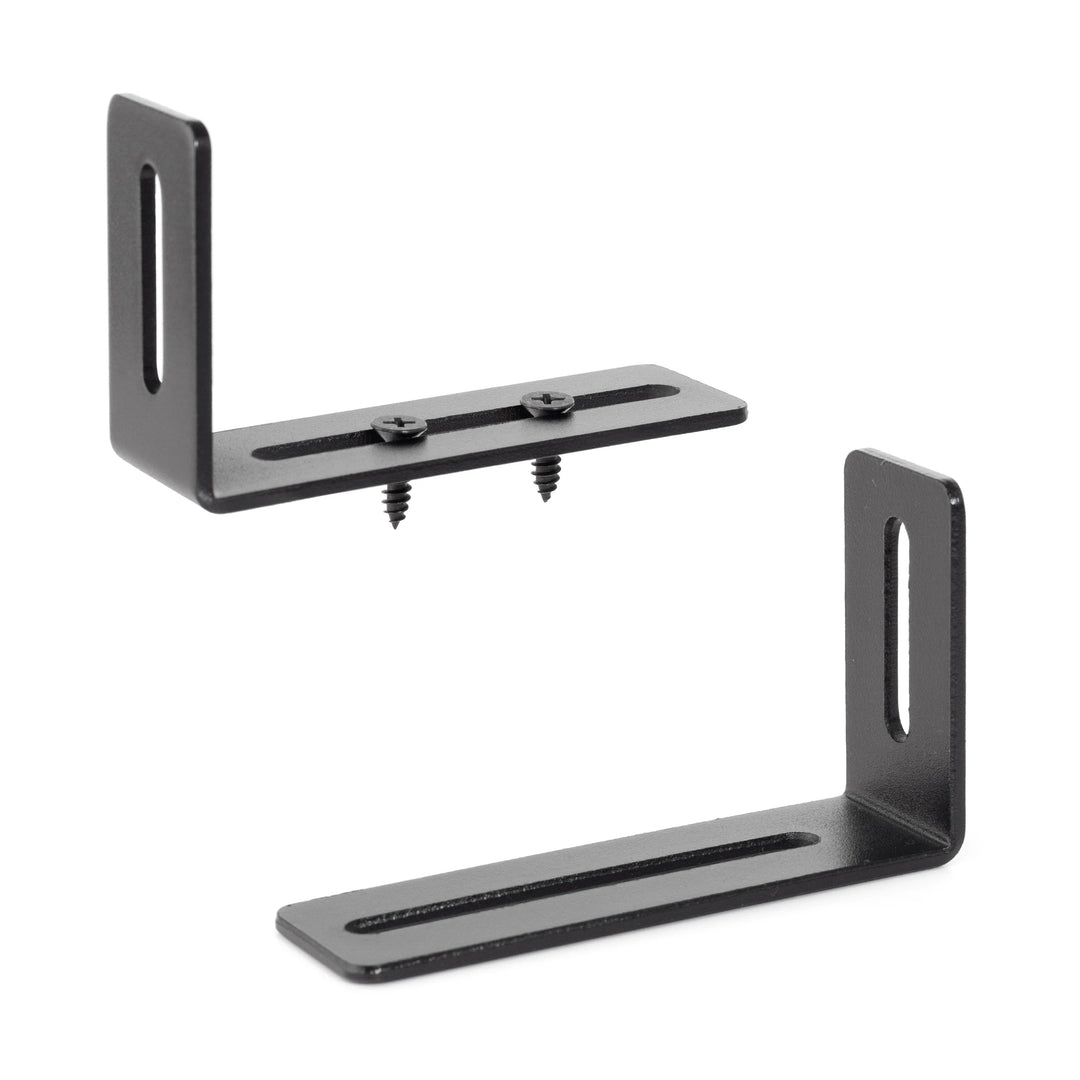 Black Metal 90 Degree Corner Brackets 102mm, 2 Pack