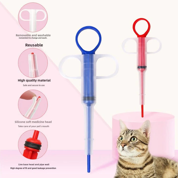 Pet Medicine Dispenser & Pill Syringe – Easy Deworming Feeder & Dropper for Cats & Dogs