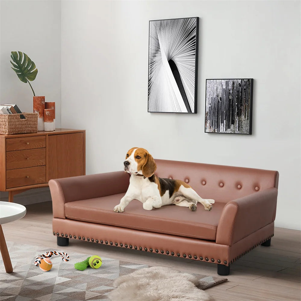 Large-Luxury Sofa Pet Bed – Cushioned & Durable
